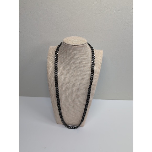 TrendsMax Other - Mens Chain Black‎ Tone Curb Cuban Link Necklace